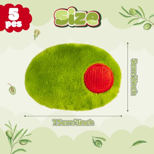 5Pcs Olive Catnip Crinkle Paper Sound Toys for Cat, Catmint Cat Toy Gift - style: Olive (with Crinkle Paper)