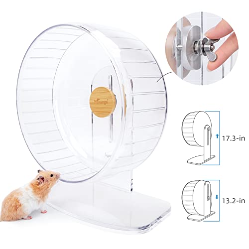 Niteangel Super-Silent Hamster Exercise Wheel: Quiet 12.8" Running Wheel - color: Transparent, size: Extra Large