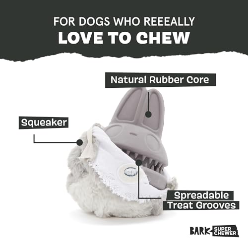 BarkBox Hare Raiser Super Chewer - 2-in-1 - Toy for Medium to Large Dogs - color: Hare - Large