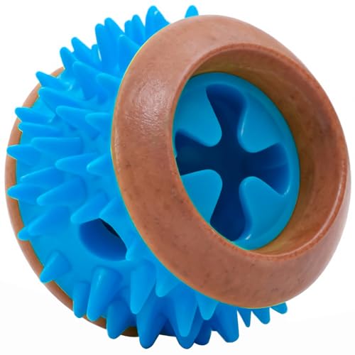 Dog Treat Ball, Treat Dispensing Puzzle Toy, 3 Inch, Blue - color: Blue
