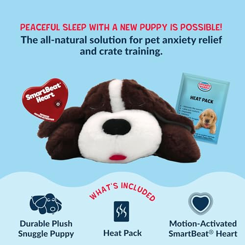 Snuggle Puppy Heartbeat Toy, Calming Comfort, Breed Buddies Bully Breed - color: Mocha