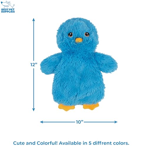Best Pet Supplies Interactive Squeaky Dog Toy - Baby Chicken, Blue - color: Crinkle Chicken (Blue), size: Large