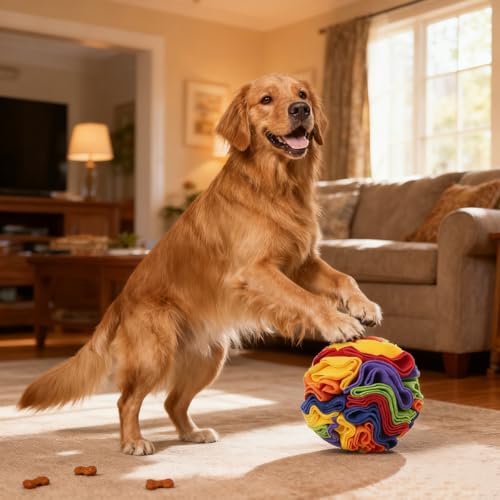 Pet Snuffle Ball for Small Dogs, Washable Reusable Dogs Training Stress Relief Dog Enrichment Toys Treat Tools (Blue) - color: Blue