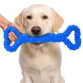 LECHONG Durable Dog Chew Toys 13 Inch Bone Shape Extra Large Dog Toys with Convex Design Strong Tug Toy for Aggressive Chewers Medium and Large Dogs Tooth Cleaning - color: Blue