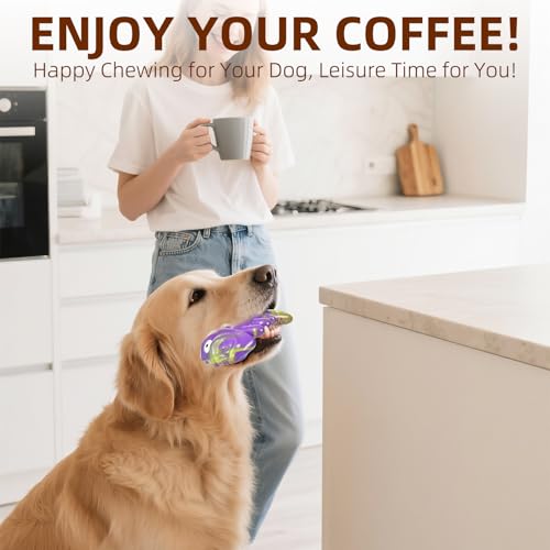 Dog Chew Toy Durable and Indestructible - color: Purple