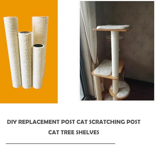 2Pcs M10 Cat Tree Replacement Post - 10mm Bolt Sisal Cat Scratching Post Replacement Pole DIY M10 Bolt Sturdy PVC Tubes Screws Included (3.35 * 11.8") - size: 3.35*11.8"