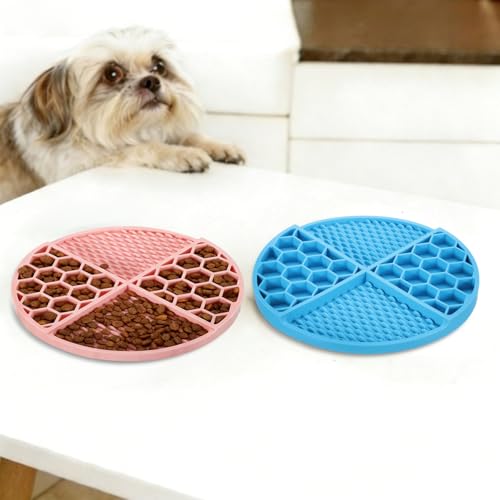 Slow Feeder Dog Bowls, Anti-Choking, Mint Green, Dia: 6.3" - color: Macaron Colors - Mint Green, size: Diameter: 6.3"