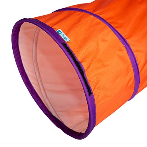 Pacific Play Tents 20509 Institutional Tunnel, 6' x 19" Diameter - Orange/Purple - color: Orange/Purple