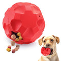 Rubber Treat Dispensing Dog Toys for Aggressive Chewers Large Breed - color: Red