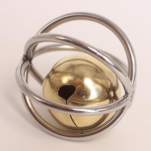 Fosrion Stainless Steel Bird Toy, Foraging Ball with Bell for Parrots - size: Large