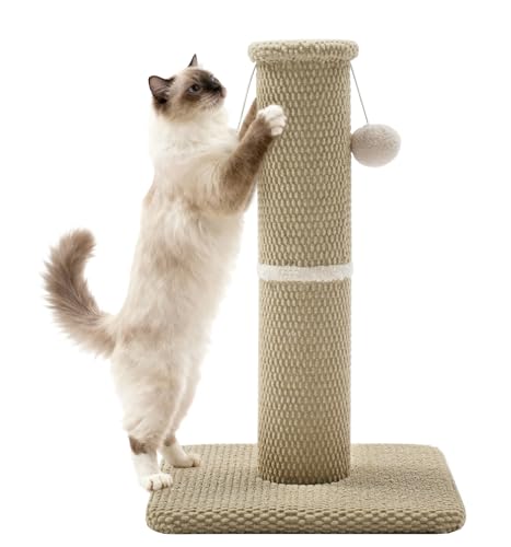 Made4Pets Cat Scratching Post, Carpet Cat Scratcher for Indoor Cats, 23.6" - color: Beige, size: 23.6"