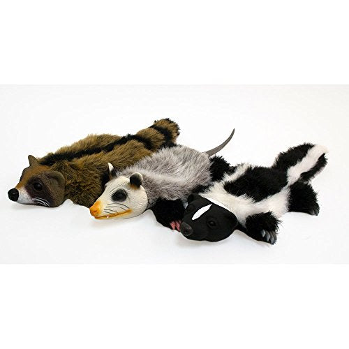 Hyper Pet Real Skinz Opossum Plush Dog Toy, Medium (Pack of 12) - size: Medium (Pack of 12), style: Opossum