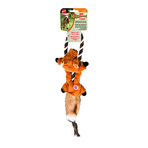 SPOT Ethical Pets Fox Mini Skinneeez Tugs Dog Stuffingless Toy, 14" (Pack of 2) - size: 14" (Pack of 2)