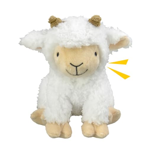 Squeaky Stuffed Dog Toys, Chew Sheep for Large Medium Small Breeds - color: White