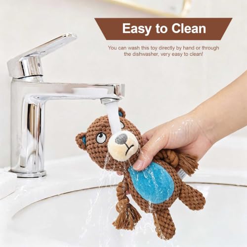 Dog Toys, Dog Squeaker Toys with Crinkle Paper (Camel Brown Bear) - color: Camel Brown Bear