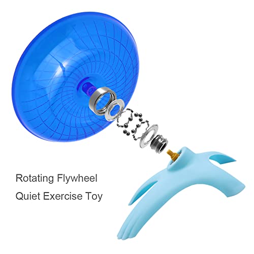 Litewoo Hamster Flying Saucer Silent Running Wheel for Gerbil Rat, Blue - color: Dark Blue