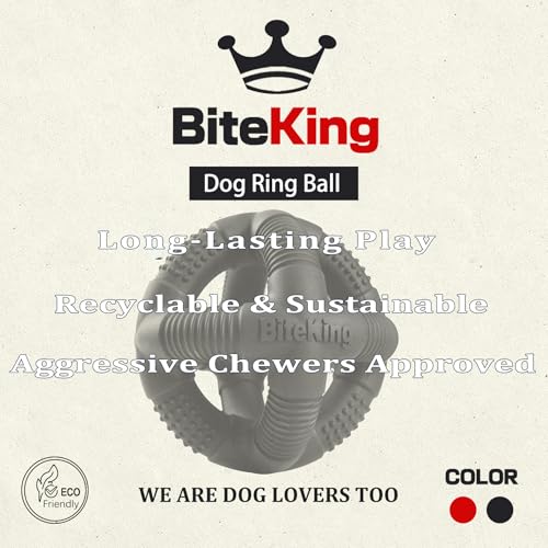 Natural Rubber Dog Balls for Large Aggressive Chewers - Lifetime Replacement - Indestructible and Durable Dog Toys for Large Breed, Black - color: Black
