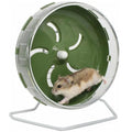 Hamster Wheel, 8.5 inch Silent Hamster Exercise Running Wheel with Stand,Pet Small Animals Exercise Running Toys,Adjustable Quiet Spinner for Guinea Pigs, Sugar Gliders, Gerbils (Green, 8.5in) - color: green