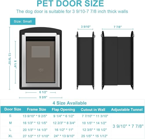 ClawJaw Small Exterior Wall Steel Cat Door for Wall - size: Small