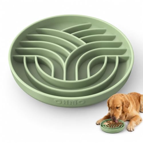 OHMO Slow Feeder Dog Bowl, 7.9" Lick Mat for Dogs, Tree of Life, Sage Green - color: Sage Green