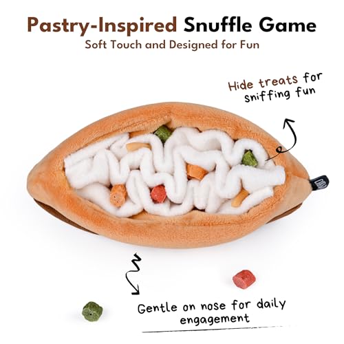 CHEWFFON Chocolate Éclair Dog Snuffle Toy, Layered Treat Enrichment - style: Chocolate Eclair