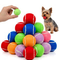 Squeaky Mini Tennis Balls for Small Dogs Puppy - 1.5 Inch - 6 Pack - Dog Toys for Small Dogs, Training Positive Reinforcement, Interactive Fetch Tiny Squeaker Balls for Ball Launcher - size: 1.5", style: 6 Pack