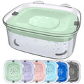 AONKEY 3L No Spill Dog Water Bowl with Slow Drinking Disk(Sprout Green) - color: Sprout Green