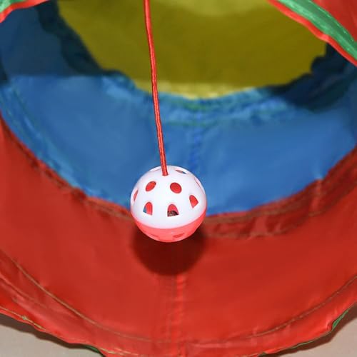 3-Way Collapsible Cat Tunnel Tube Toy Rainbow Y-Shape - color: Rainbow Y