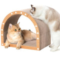 Avont Cardboard Cat Scratcher House, Kitten Tunnel & Scratching Pad