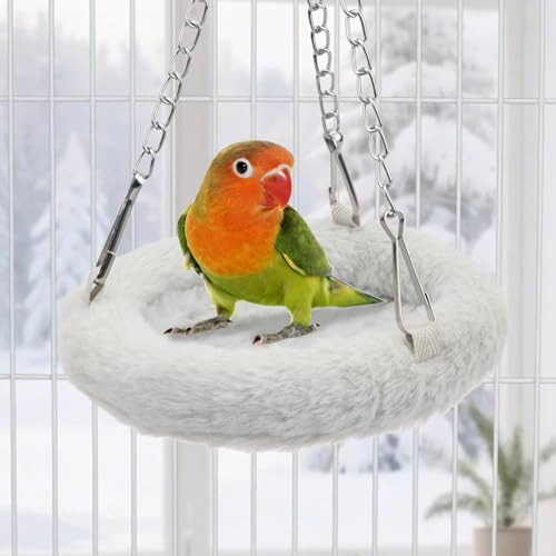 Wontee Bird Nest Bed Parrot Hanging Hammock Swing for Budgies Parakeets Lovebirds Caique Senegal Cockatiels Conures (S) - size: S