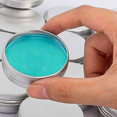 2 Ounce Aluminum Tin Jar Refillable Containers Screw Lid, Silver, 24 Pack - size: 2 Ounce (Pack of 24)