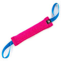 Bull Fit K9 Dog Bite Tug Toy with 2 Strong Handles - Made of Durable & Tear-Resistant French Linen - Perfect for Tug of War, Fetch & Puppy Training - Ideal for Medium to Large Breeds - color: Pink