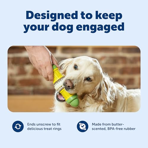 PetSafe Busy Buddy Cravin Corncob Treat Holding Dog Toy, Medium/Large - size: Medium/Large