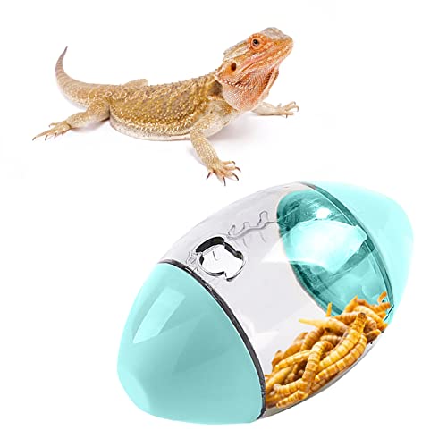 ALI2 Lizard Feeder Toys Bearded Dragon Enrichment Reptile Interactive Rugby Shape Toy for Bearded Dragon, Lizard, Gecko and Small Animals - color: Green