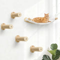 Cat Wall Hammock & Steps Set - Wall Mounted, 21 * 18 in for Large Cats - Screw-in Climbing Play Set