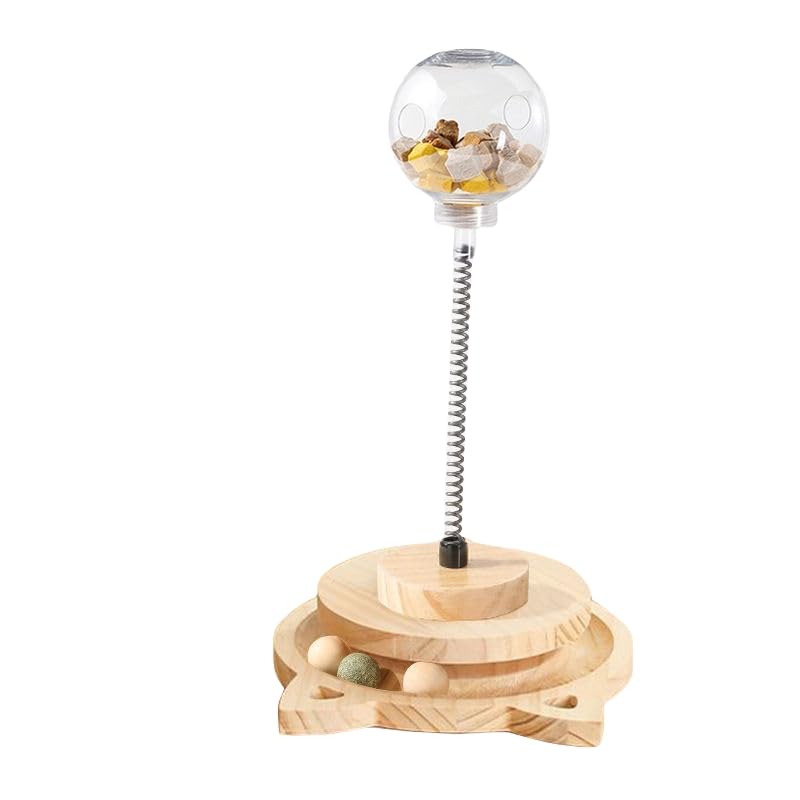 Cat Treat Ball Play Treat Dispenser Toy Catnip Roller Cats Slow Food Toy