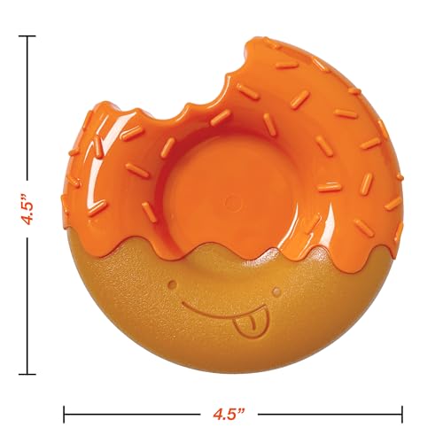 Nylabone Power Chew Novelty Donut Durable Dog Chew Toy, Large - color: Pumpkin, size: Large
