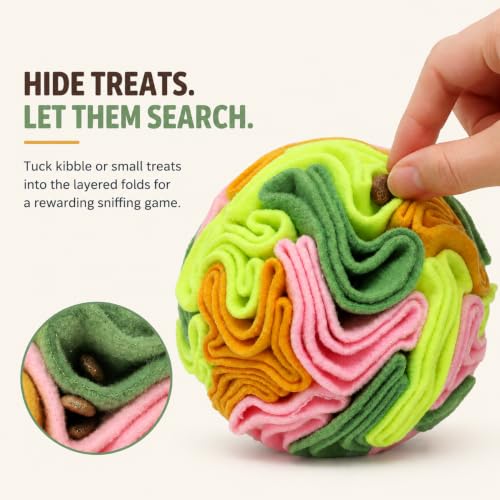Vibrant Snuffle Ball for Dogs, Playful Color-Mix Slow Feeder Toy, Eye-Catching Interactive Puzzle for Mental Enrichment, Indoor Fun for Small Medium Large Dogs - color: Multi-colored, size: Medium