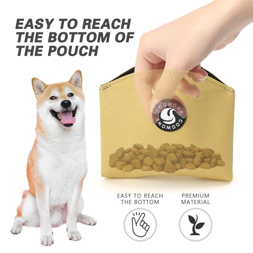 Dog Treat Pouch Magnetic Closure Small Dog Training Treat Pouch Pocket Sized Small Dog Treat Pouch with Clip (Khaki) - color: Khaki