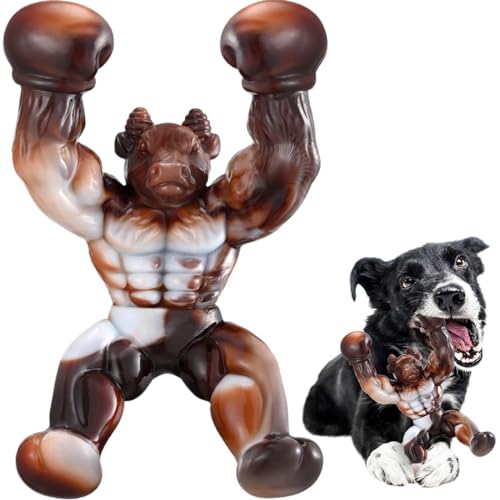 Dog Toys for Aggressive Chewers, Indestructible Dog Toys, Almost Indestructible Dog Bones for Small/Medium/Large Dogs Teeth Cleaning and Training - color: Brown
