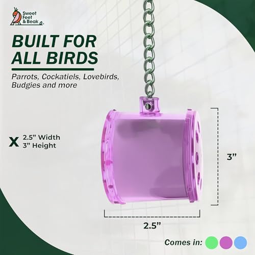 Sweet Feet and Beak Shred Master, Small, 2.5" Plastic Bird Shredding Toy - size: Small