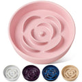 vancasso Ceramic Slow Feeder Dog Bowl, 3 Cups Puzzle Dish for Large Breeds - color: Pink, size: L - 3 Cups