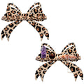 Pinkunn 2 Pcs Brown Leopard Bow Wall Shelves Floating, Wooden