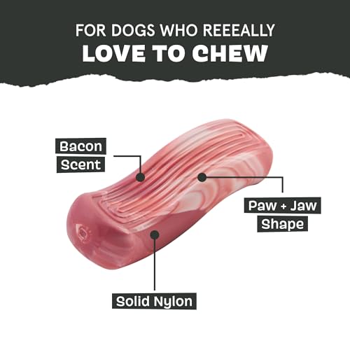 BarkBox Tough Break Bacon Dog Toy - Medium - Large - color: Tough Break Bacon-Medium to Large