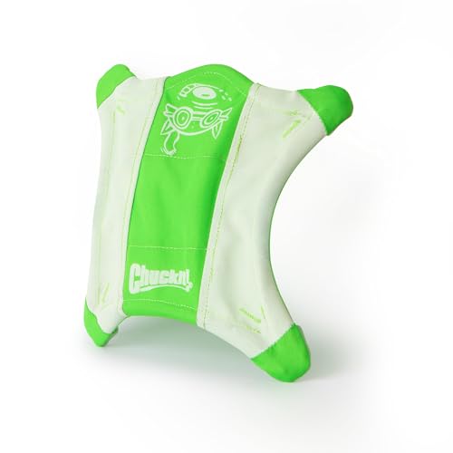 Chuckit! Flying Glow Squirrel Fetch Dog Toy, Medium 10.5", Glows in Dark - style: Flying Glow Squirrel