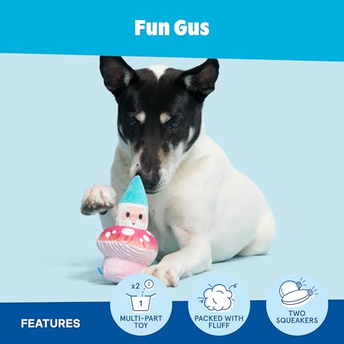 BarkBox Fun Gus Dog Toy - Two-in-One - Toy for Extra Small to Small Dogs - color: Fun Gus