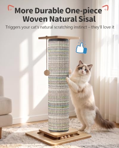 Odoland Cat Scratching Post Replace Mat Natural Sisal Scratcher Pad - color: Stripe (Only Replace Sisal Mat)