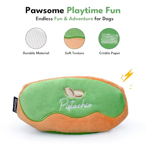 CHEWFFON Snuffle Dog Toy, Multi-Layer Interactive Treat Puzzle for Dogs - style: Pistachio Éclair
