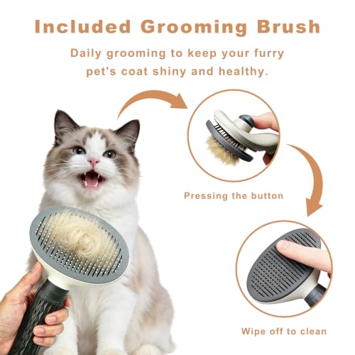 Comoney Cat Scratcher Bed 3 Pack, Oval Corrugated Cardboard Cat Scratch Pads for Indoor Cats with Grooming Brush, Round Cat Scratching Board Lounge Furniture Protector - size: 17.7" x 12.6" x 5.4"