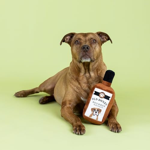 Fringe Studio Old Bones Whiskey Plush Dog Toy, Pet Shop Collection (314454) - color: Old Bones Whiskey